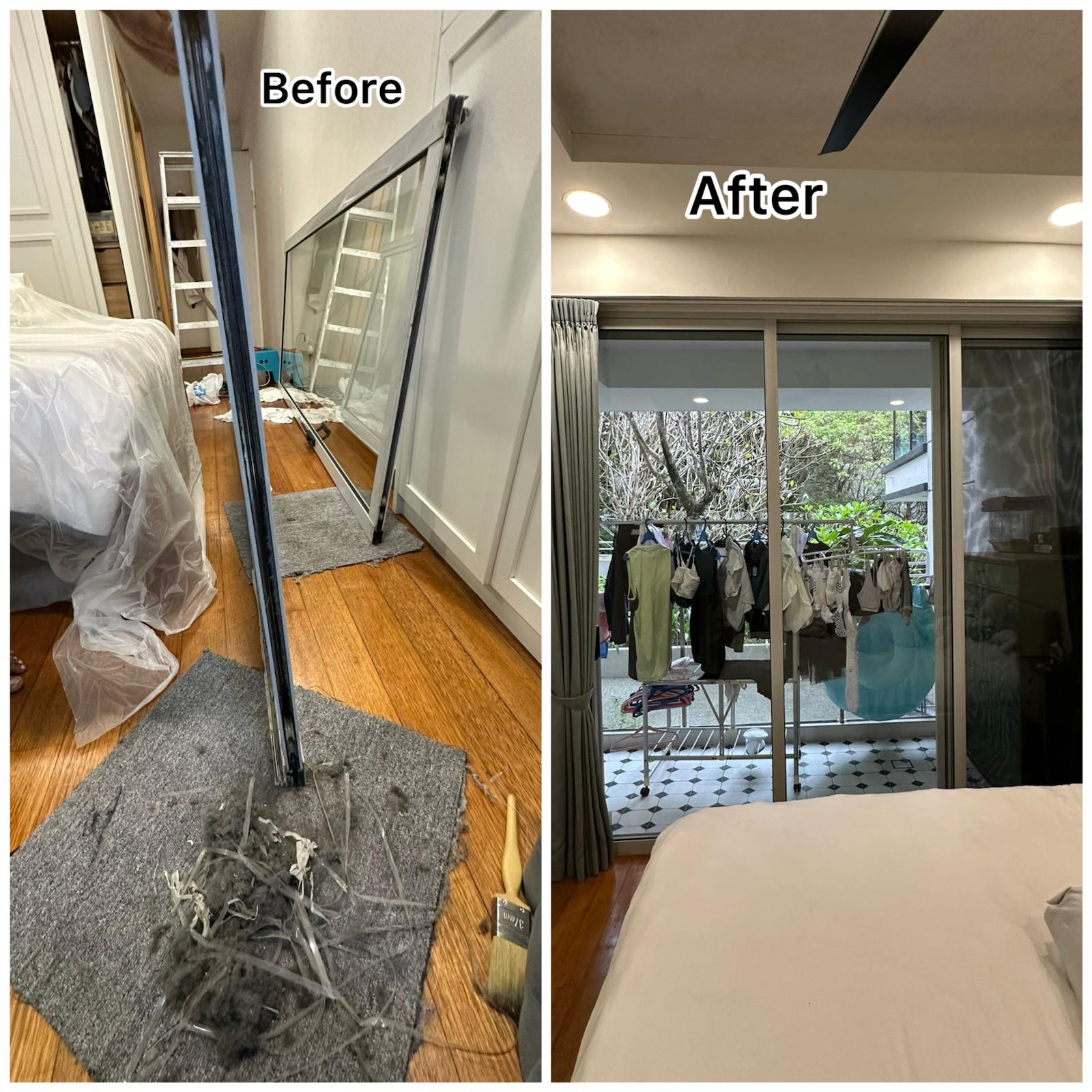 Aluminum Sliding Door Installation in Singapore